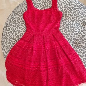 Red party dress